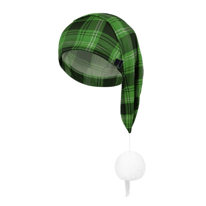 

Клетчатая шапка Санты, толстые пледы для праздничного рождественского новогоднего символа X3UC светло-зеленый