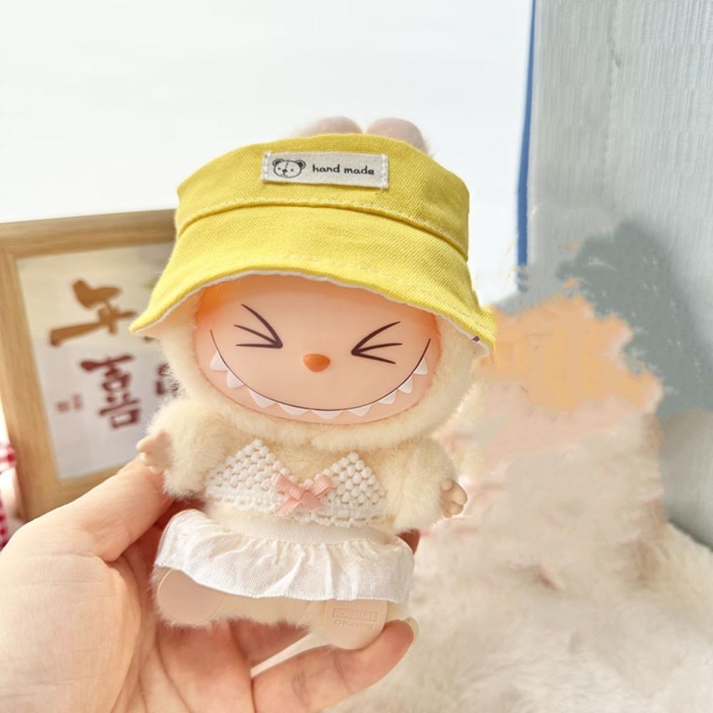 

Beach Style Sitting Labubu Time Cloth 17cm Plush Dolls Clothes Cotton Doll Accessories Style 5