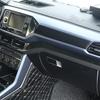 Stainless Steel Gear Box Panel Cover Brushed Black Door Audio Speak Sound Trim Frame For Volkswagen VW T-cross Tcross -