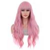 26 Inch Long Curly Full Wigs Heat Resistant Bangs Full Wigs for Photography Stage Movie Hair