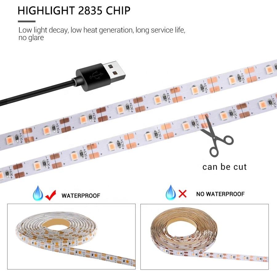 LED Grow Light Full Spectrum USB Grow Light Strip 0.5m 1m 2m 3m 2835 DC5V LED Phyto Lamp Tape for Seed Plants Flowers Greenhouse
