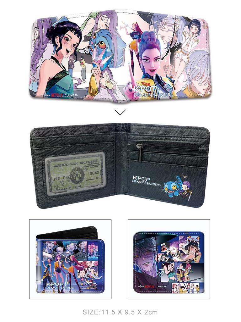 K-Pop Demon Hunter Girl Group 3D-geprägte Anime-Geldbörse für Schüler und Fans