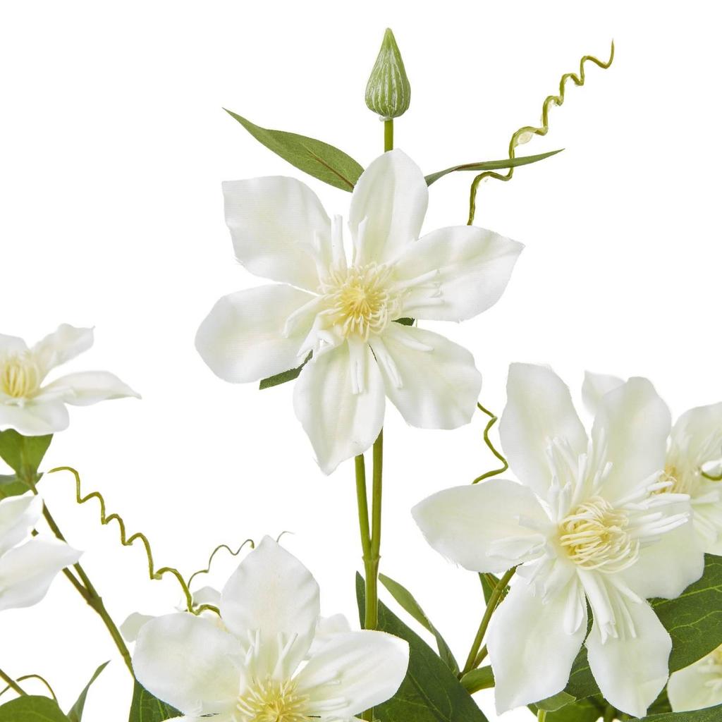 Hill Interiors Pearl Clematis Artificial Flower Spray