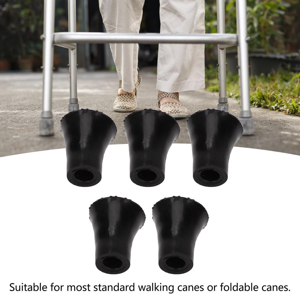 5 pièces Embouts de béquille 19 mm Antidérapants Caoutchouc Souple Épais Embouts de Rechange pour Canne de Marche