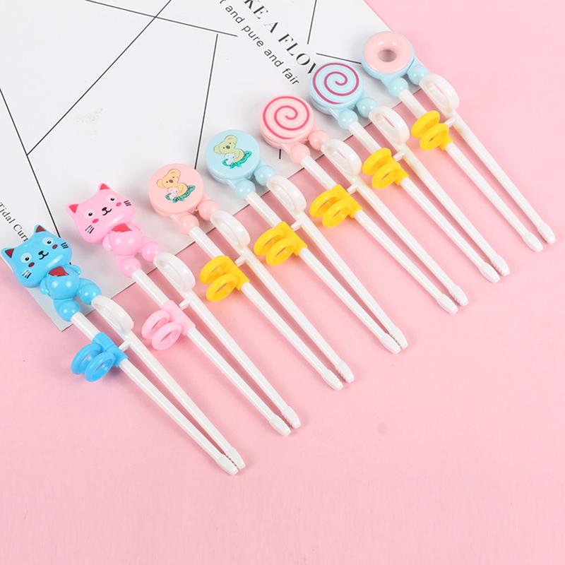 1 paar Baby Kinder Training Geschirr Lebensmittel Sticks Cartoon Tier Essstäbchen Für Kinder Nette Katze Elementare Lernen Essstäbchen