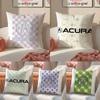Anime A-AcuraSE Pillow Case Anti-dustmite Pillowcase Invisible Zipper Silky Short Plush Sofa Cushion Cover