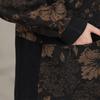 Ladies Oversized Floral Print Hooded Coat Zip Front Long Sleeve Autumn Outerwear for Elderly Women Plus Size