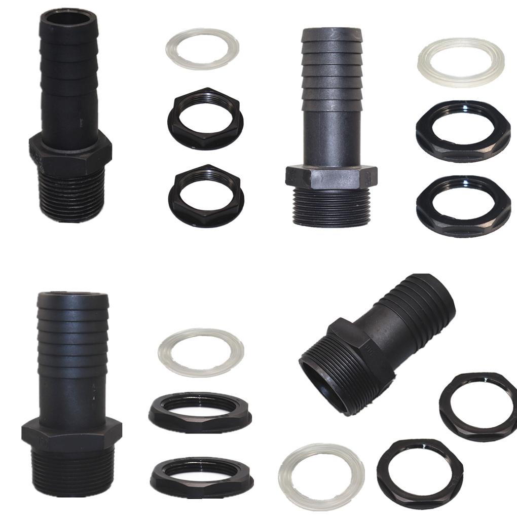 Durable Plastic Water Butt Connector Kit With Nut And Washer Garden Water Tank Overflow Vent