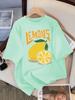 Fresh Lemon Fruit Prints Women Tee Shirt Casual Oversized T-Shirts Breathable Cotton Short Sleeve Comfortable O-Neck Tops