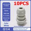 10Pcs Waterproof Cable Gland NPT 1/4 NPT 1/2 NPT 3/8 American Nylon Cable Joint Black Flame-retardant 4-25mm Wire Connector IP68