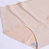 Women's Seamless Ice Silk Mid-Waist Briefs - Comfortable, Solid Color, Plus Size