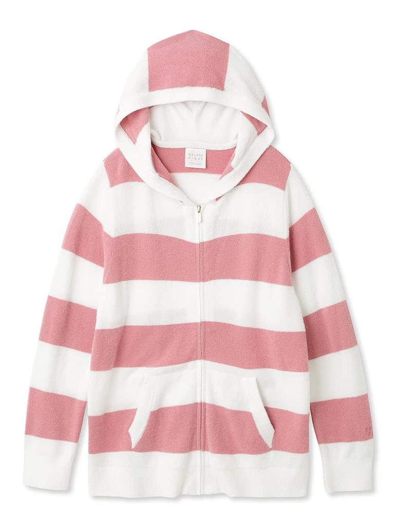 gelato pique Smoothy Lite2 Striped Parka Rose (PWNT232001) Women's