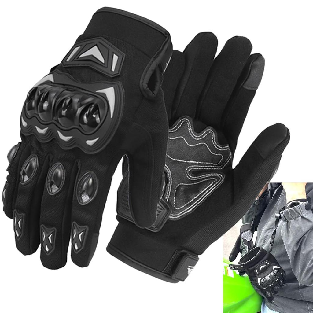 Motorcycle Gloves with Wrist Protective Knuckle Impact and Abrasion Resistant for Motorcycles Size nda-style Straps, Guards, Resistant, Durable,