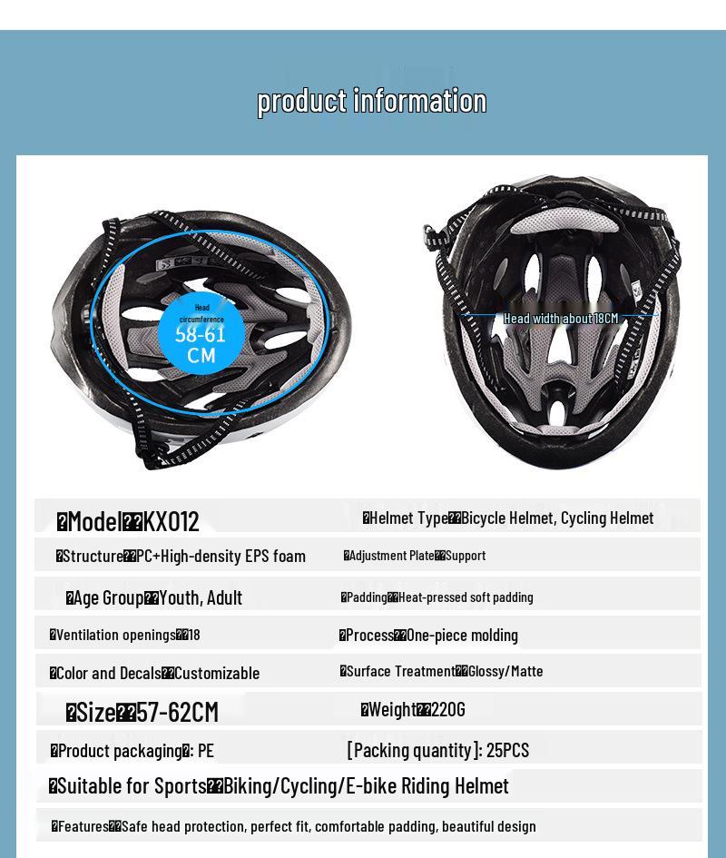 Unisex Adult Cycling Helmet for Road & Mountain Biking
