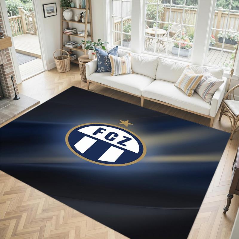 Tappeto in Velluto di Cristallo Design FC Zürich Accogliente Non?Tappeto Stampato Antiscivolo per Camera da Letto Soggiorno Ingresso