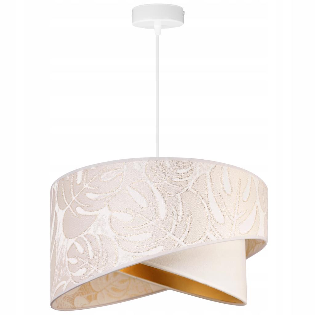 CEILING HANGING LAMP, SLANT LAMPSHADE, LEAVES, 45 Cm