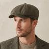 Lightweight Newsboy Cap Solid Color Octagonal Hat British Style Men Painter Hat  Women