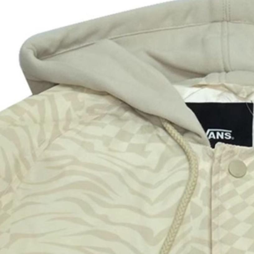 Vans All Over Print Hooded Warm Down Jacket Men Jackets Light-Beige VN0A7YJGYC4