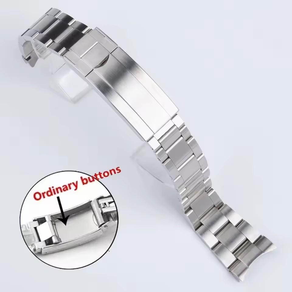 904L Jubilee Watchbands For Rolex SUB DAYTONA NH35 NH36 20mm Men's Strap Luxury Watch Chain Mod Parts Replacement Accessories