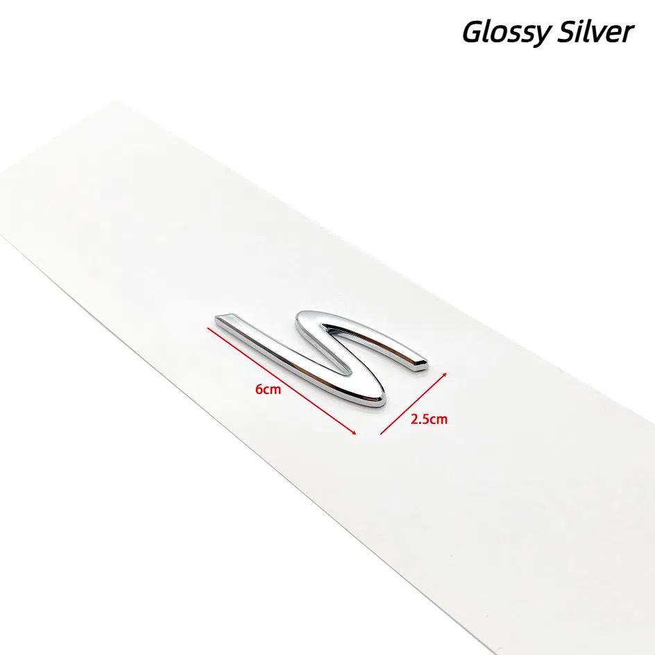 1pcs 4 S ABS New Car logo Fender side sticker Rear Bumper tail door trunk sticker car rear Emblem sticker styling Accessories