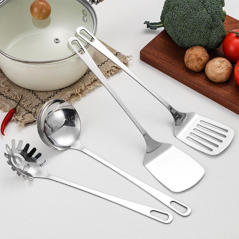 Stainless Steel Cooking Spatula And Soup Ladle With Hightemperature Resistance For Kitchen Use