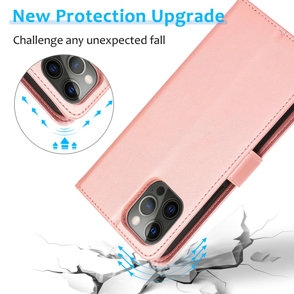 2-in-1 abnehmbare magnetische Leder-Flip-Wallet-Hülle für iPhone 15 14 13 12 11 Pro Max für Samsung S23 S22 S21 S20 Ultra Plus A14 A13 A52 A53 A54 Redmi