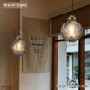 Cerdeco Unique Tree Leaf Pattern Glass Pendant Retro Smoke Cute Interior Ceiling Cafe Hook Ceiling Shade Ceiling Cover Not Included Light, Style,