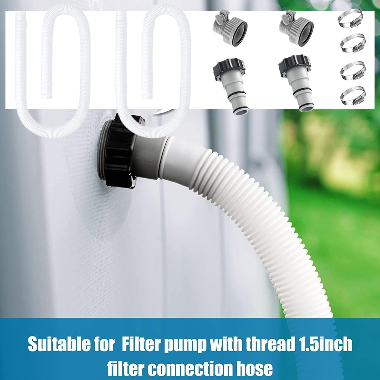 

150cm Pool Filter Pump Hose Set With Adapter Swimming Pool Hose Pipe Replacement For Circulation Flow Protection Plumbing China Mainland