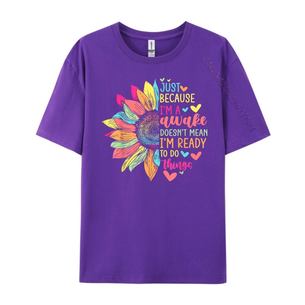 Nur weil ich wach bin Lustig für Tweens Teens Retro Groovy Grafikshirts Band T-Shirts