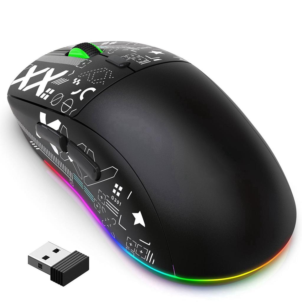 2.4G Wireless Mouse Type C Charging RGB Light 5   DPI Mouse for Computer Laptop