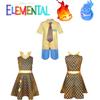 Party Dress For Halloween Cosplay Crazy Elemental City Cosplay Ember Fire And Wade Water Gown