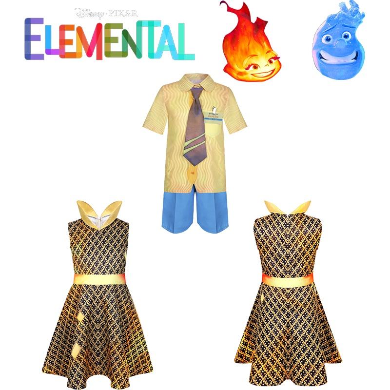 Party Dress For Halloween Cosplay Crazy Elemental City Cosplay Ember Fire And Wade Water Gown