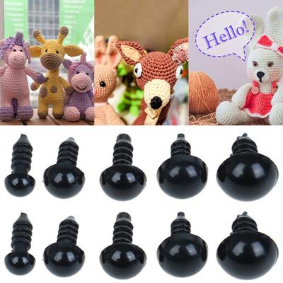 100 Stück Realistische Mehrfachspezifikationen Spielzeugaugen mit Unterlegscheiben Häkeltierhandwerk Puppensicherheitsaugen DIY-Zubehör