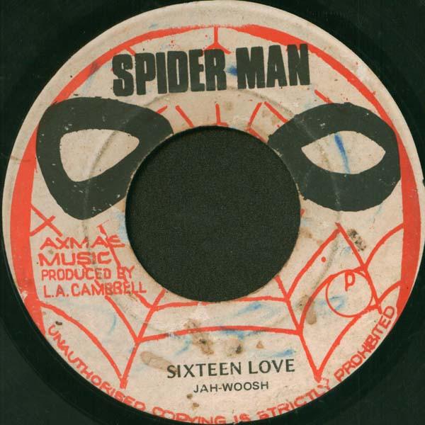 

7inch Record JAH WOOSH Sixteen Love NONE Spiderman Jamaica Reggae Ska Dub Used