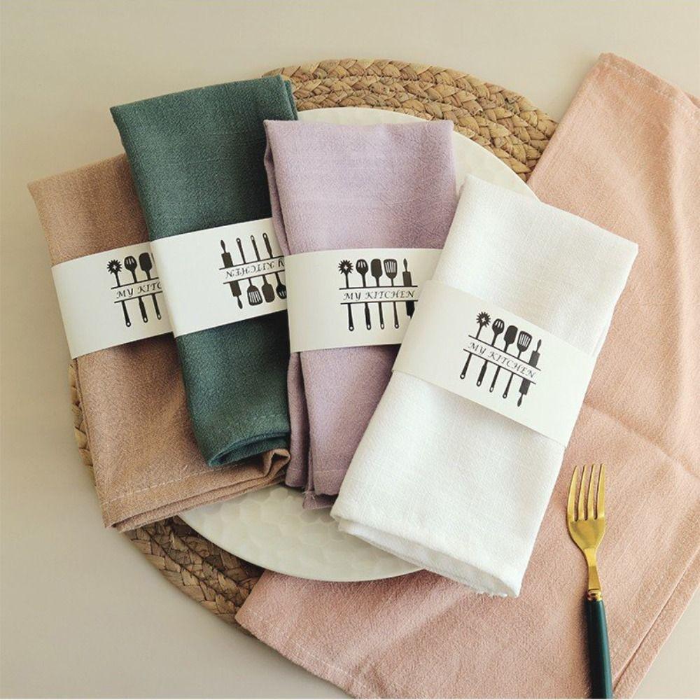 Table Decoration Dinner Cloth Soft Tea Towel Multipurpose Cotton Linen Napkin  Banquet