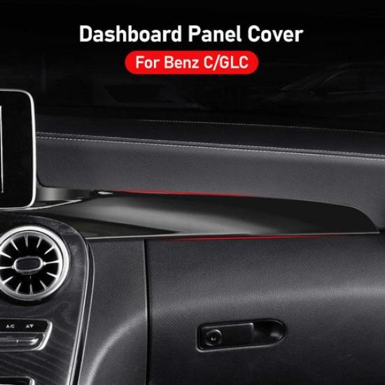 2x Car Central Console Dashboard Panel Protective Cover For Mercedes Benz 15-21