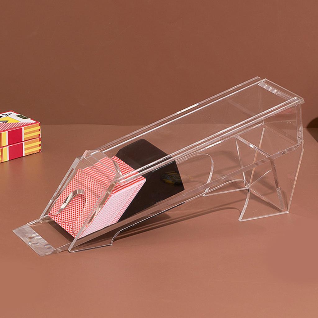8 Deck Acrylic Playing Card Dealing Shoe Playing Card Shuffler Pokers Dealer Equipment and Game Supplies Enduring