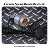 Ceramic Lamp Holder with Switch Cord High-Temperature for Reptile Keepers