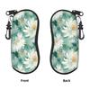 Nordic Style Floral Patterns Glasses Case Daily Sunglasses Pouch For Unisex Soft Eyewear Storage Key Chain Eyeglass Protector