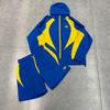 Giacca con cappuccio stile americano ZYLLO da uomo primavera ricamo di lettere giacca antivento casual street ampia patchwork cerniera cappotto coppia