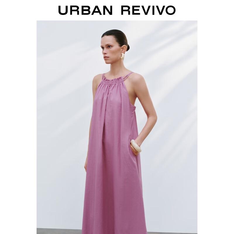 

UR Women s Casual Linen Smocked Maxi Dress L