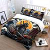 Samurai Art Three-Piece Set Soft Comfortable Duvet Cover Bedding Set Included 1*Duvet Cover & 2*Pillowcases, Gift