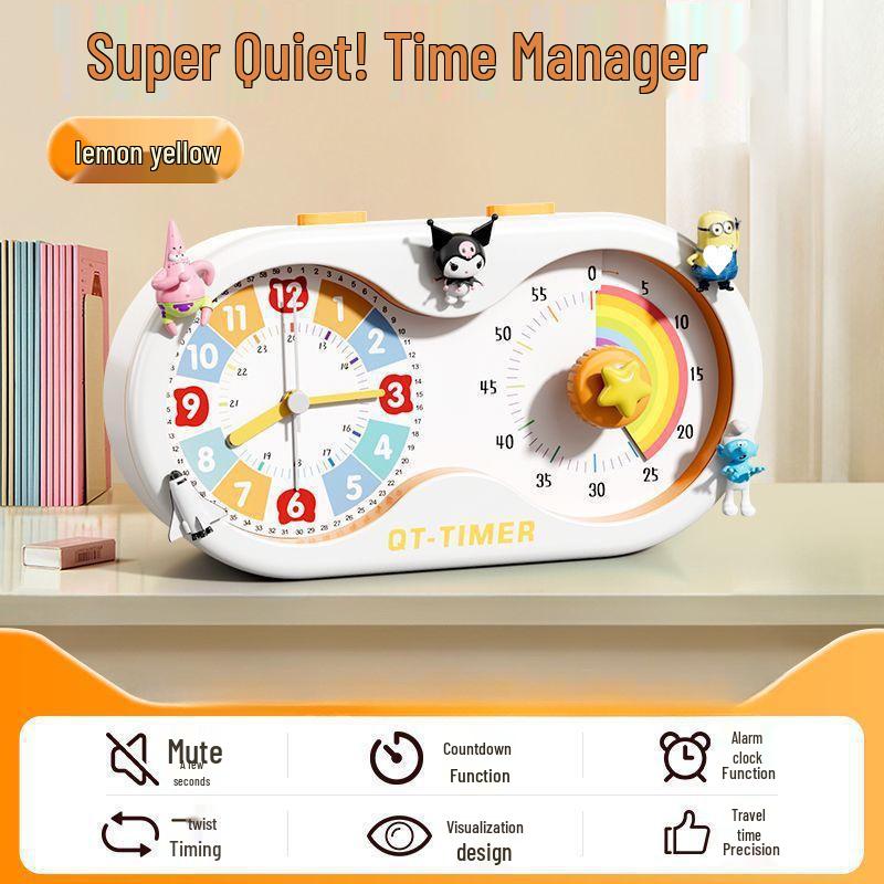 Student Visual Timer: Silent Alarm Clock & Homework Time Manager for Self-Discipline