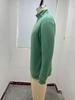 Men's Autumn Long Sleeve V-Neck Wool Polo Shirt with Plush Zipper