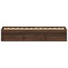 Brown Oak Effect Bed Frame 90 x 200 cm