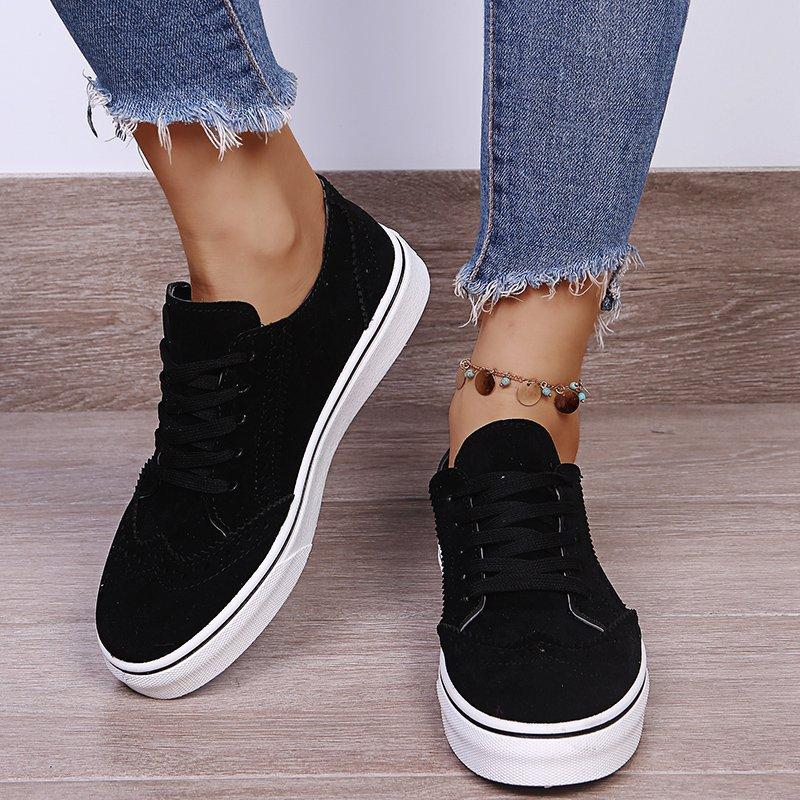 2025 spring and summer new canvas shoes women's European and American fashion trend single shoes foreign trade plus size comfortable women's shoes