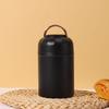 Thermal Cooker Set: Solid Color Insulated Lunch Box & Stainless Steel Spoon