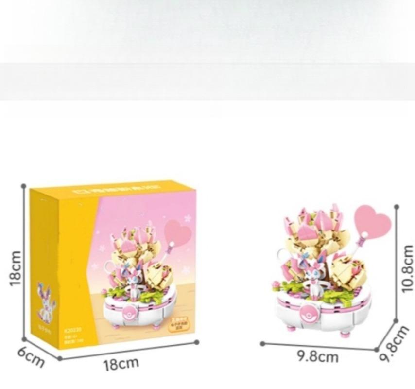Keeppley Pikachu building blocks children's educational assembled succulent potted toy model Squirtle ornaments birthday gift