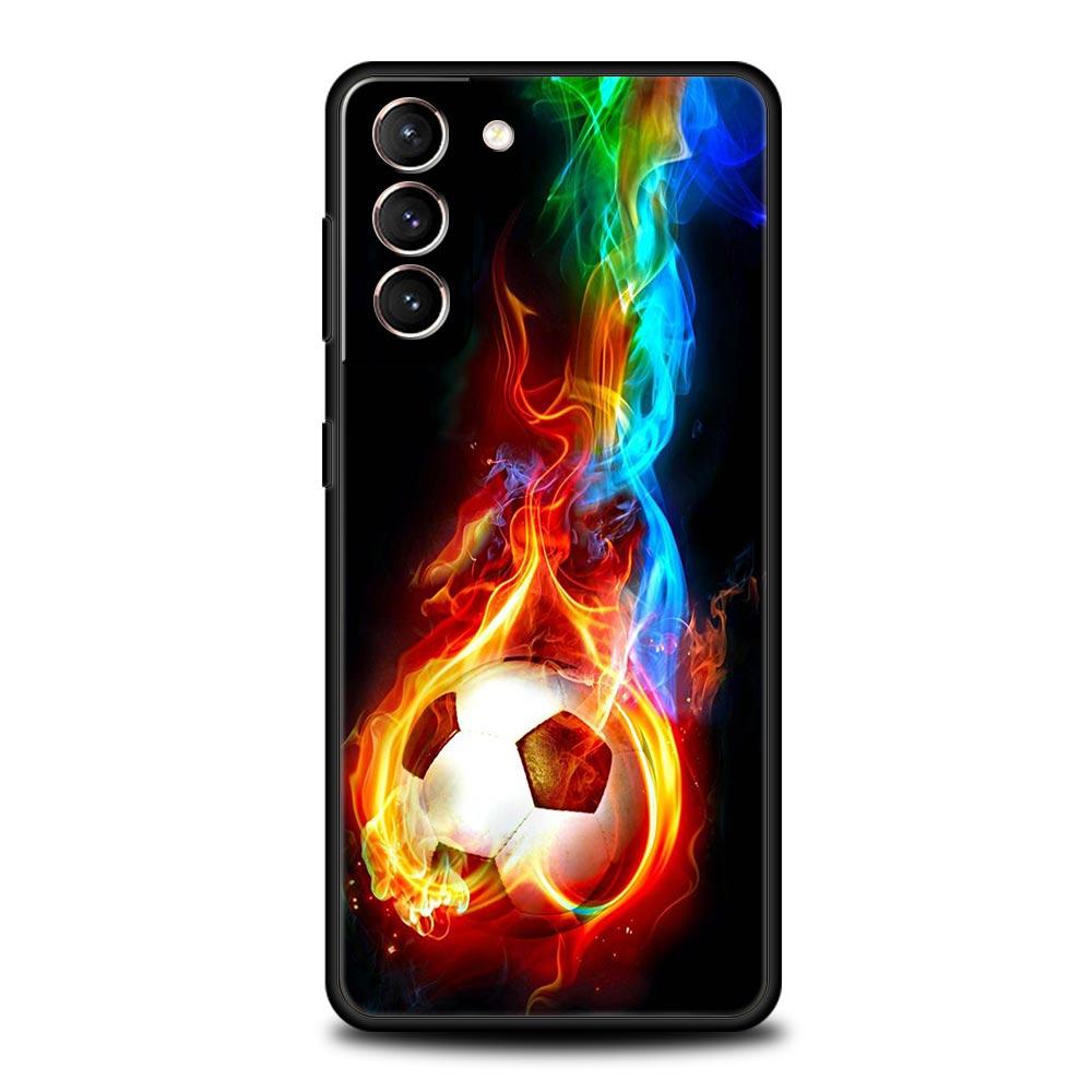 Football Passion Soccer Ball Phone Case For Samsung Galaxy S24 S23 S22 S20 Ultra S21 FE 5G S10 S9 Plus S10E S8 Silicone Cover