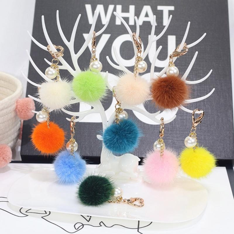 Plush Bag Pendant Practical Key Holder Decor Car Keyring Ornament for Backpacks